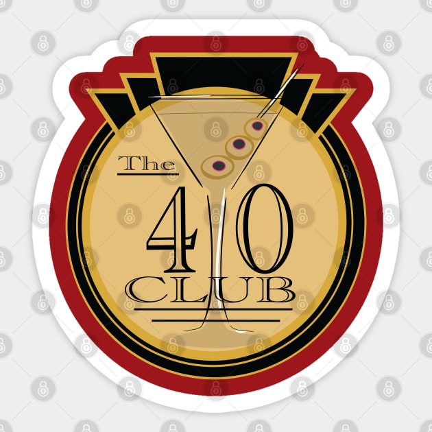 Martini 40 Sticker by ByersArtLab